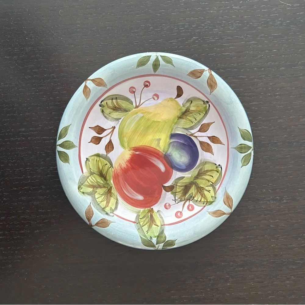 Heritage Mint Ltd. 2 Black Forest Fruits 8” Hand Painted Dessert or Salad Plates - Picture 7 of 7